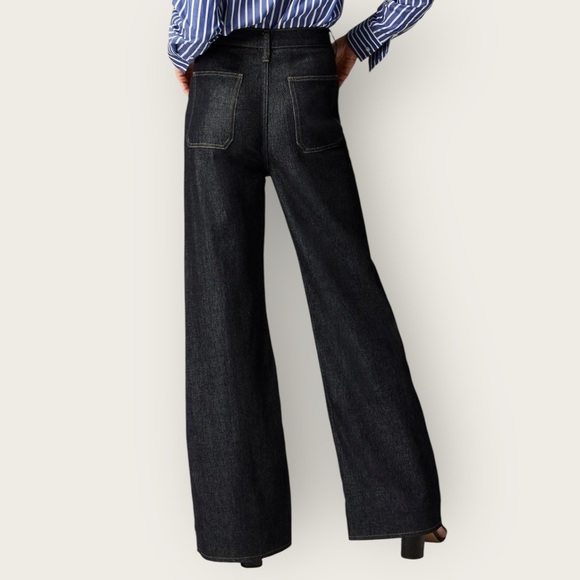 J. Crew Sailor High-Rise Wide Leg Dark Wash Jeans Size 32P NWT - Picture 2 of 14